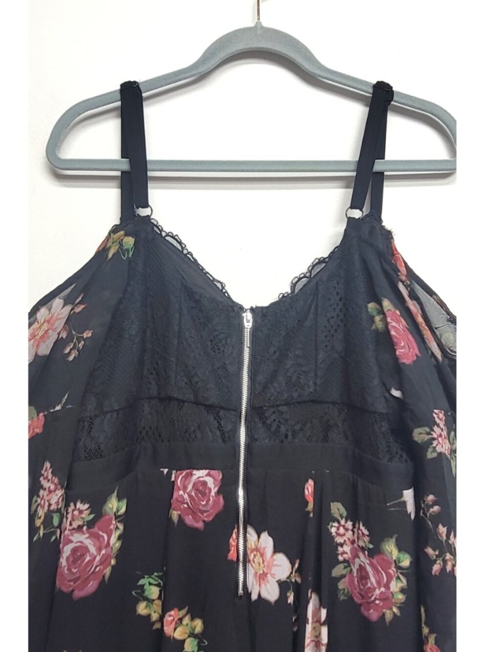 Torrid Insider Floral Print Cold Shoulder Lace Bustier Maxi Dress 16 - Picture 11 of 14